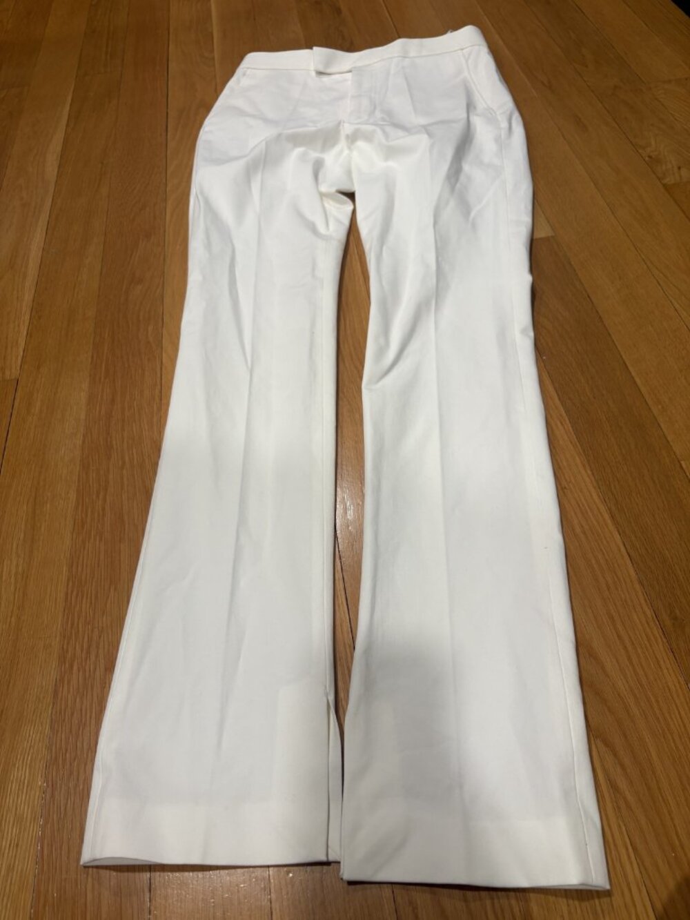Helmut lang Size 6 White Wide Leg Flare Dress Pants